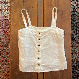 Simon Miller cropped linen tank top